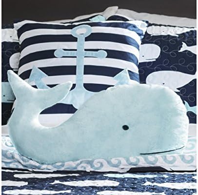 Lush Decor Whale Kids Quilt Bedding Set Navy