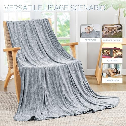 Degrees of Comfort Cooling Blanket Queen Size Grey