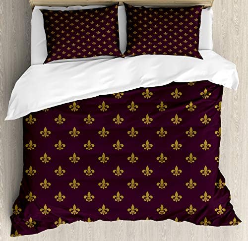 Ambesonne Fleur De Lis Duvet Cover Set Queen Size