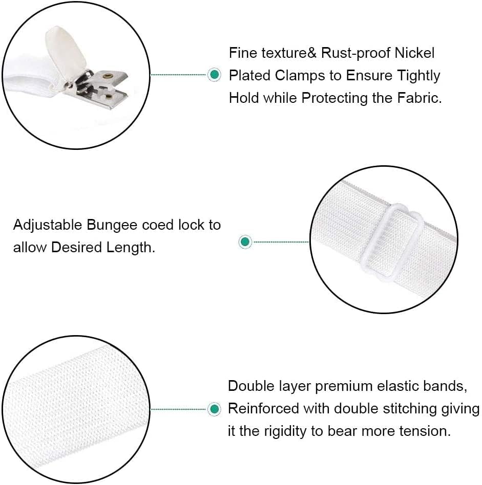 8Pcs Adjustable Sheet Straps Clips for Bed Mattress Sofa and More