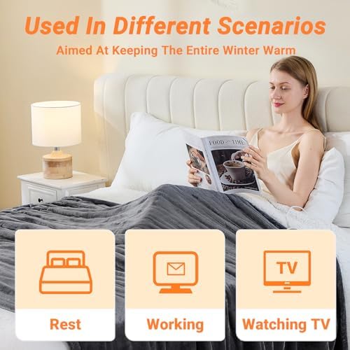 PENGZHU Electric Blanket with 10 Heat Levels