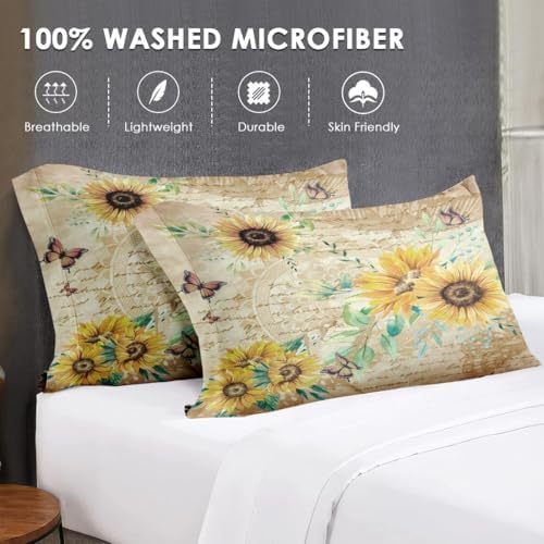 WeCozy 4-Piece King Size Bed Sheet Set with Pillowcases