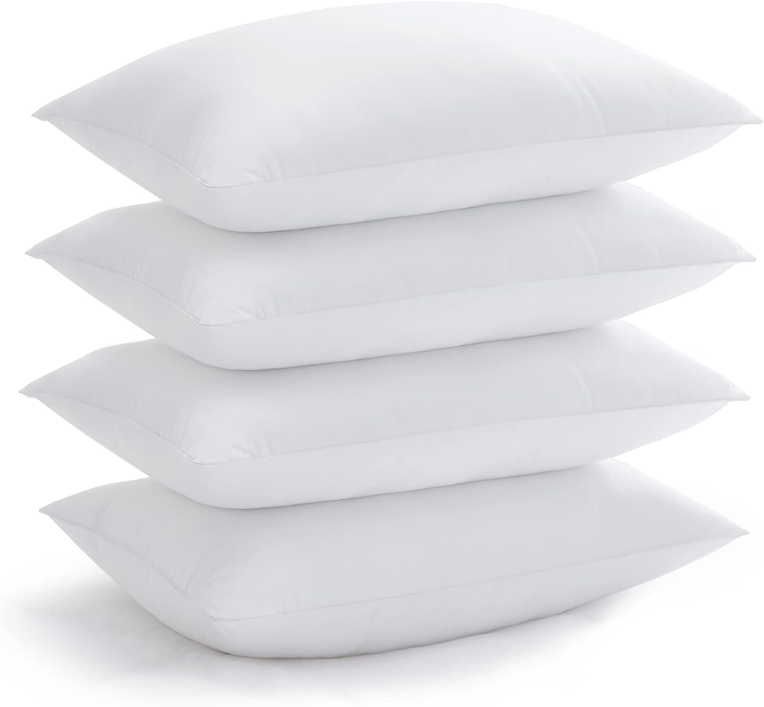 Acanva Cooling Bed Pillows 3D Down Alternative 4 Count White Pack