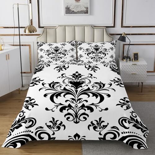 Erosebridal Baroque Damask Bedspread Set King Size