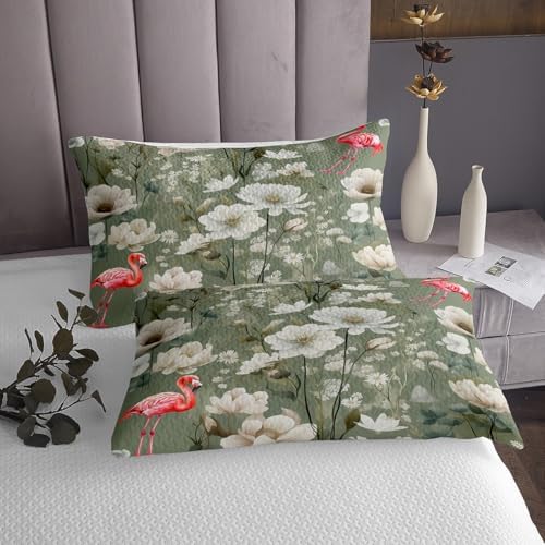 Erosebridal Flamingo Bedspread Set for Girls Women