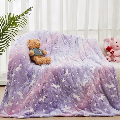 Kids Heated Blanket with 10 Levels and Glow in the Dark Design