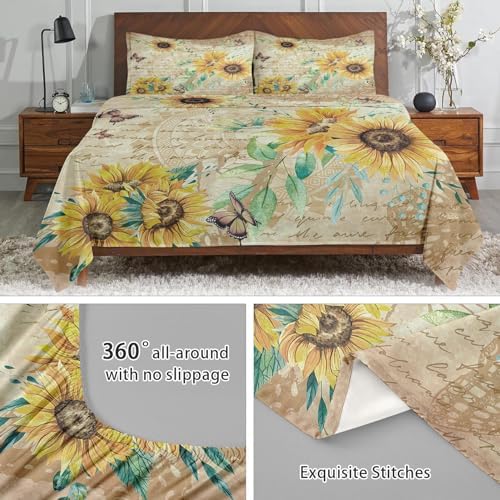 WeCozy 4-Piece King Size Bed Sheet Set with Pillowcases