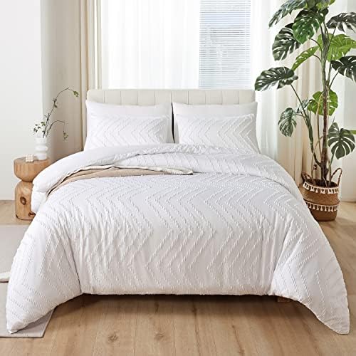 YIRDDEO White Twin Comforter Set 2Pcs 1