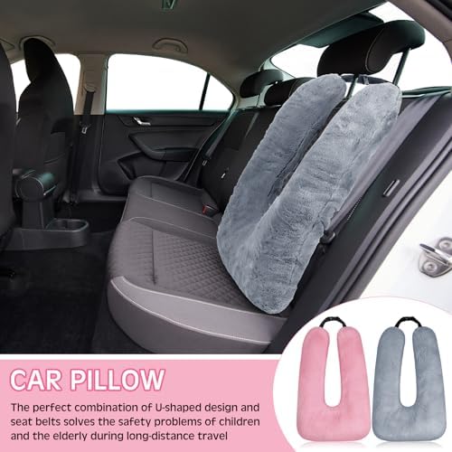 Barydat 2 Pcs Travel Pillow for Car Back Seat