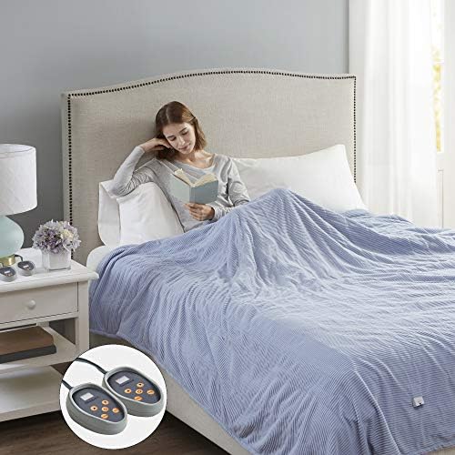 Beautyrest Electric Blanket Ultra Soft Micro Fleece Queen Size Blue