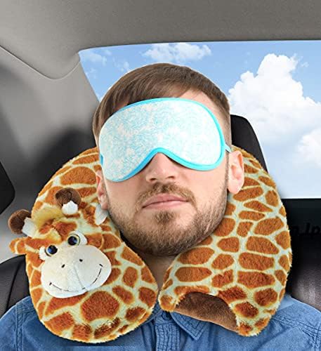 DolliBu Giraffe Plush Neck Pillow for Kids