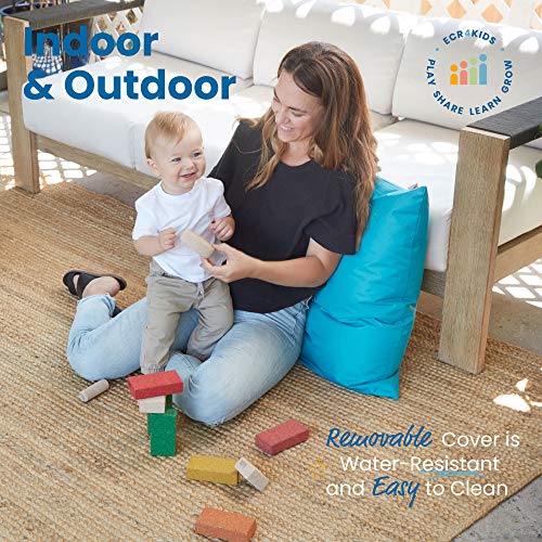 ECR4Kids Jumbo Floor Pillow Turquoise 27in
