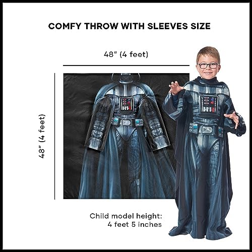 Northwest Comfy Throw Blanket with Sleeves Being Darth Vader