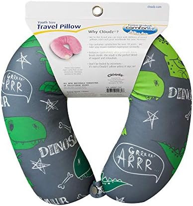 Cloudz Kids Dinosaur Patterned Travel Pillow 1