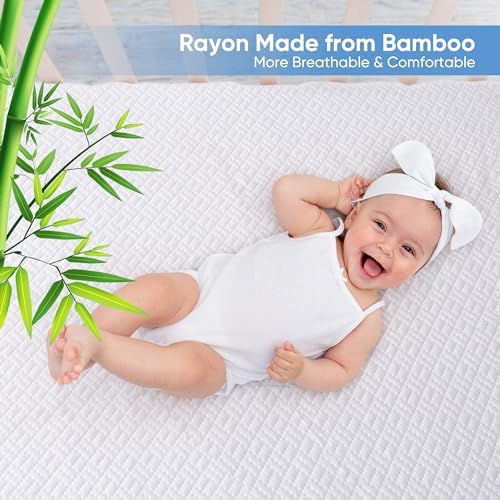 Hanherry Waterproof Mattress Protector Full Size 8-21 Deep Pocket