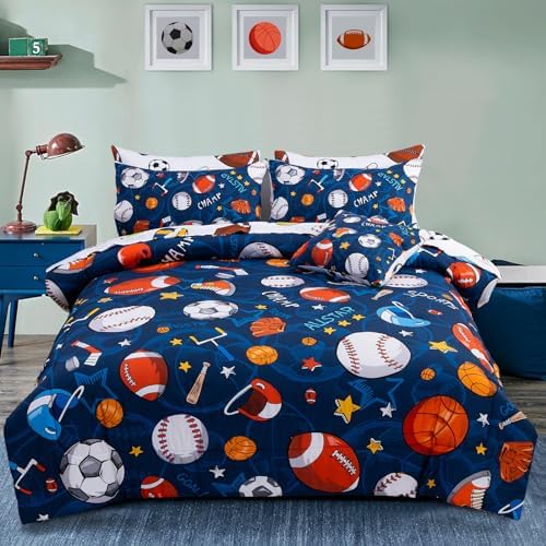 A Nice Night 6Pcs Twin Bed in a Bag Comforter Set