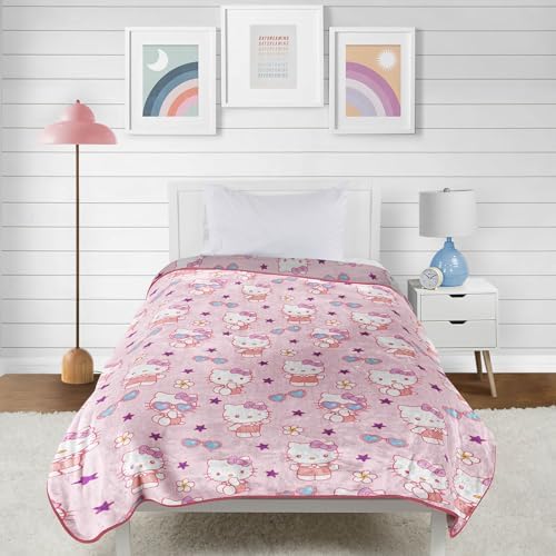 Jay Franco Hello Kitty Heart Sunglasses Throw Blanket - 60x90 Inches