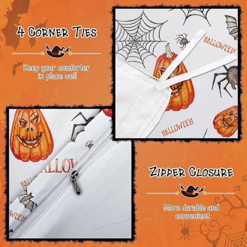 DJY Halloween Duvet Cover Set Queen Size 90x90