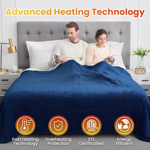 WOOMER Electric Heated Blanket Queen Size