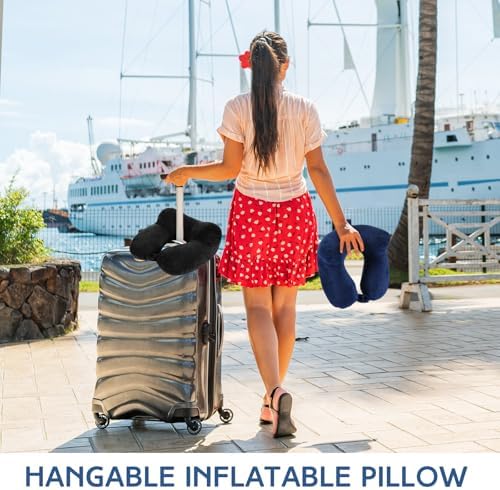 Sintuff 2 Pack Inflatable Travel Pillow Set