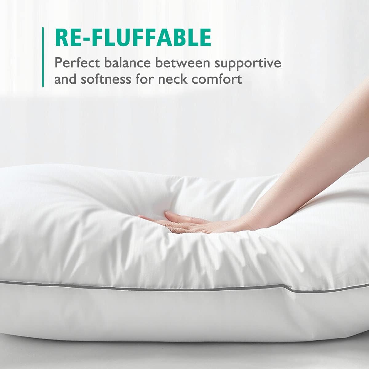 APSMILE Organic Feather Down Pillow Set of 2