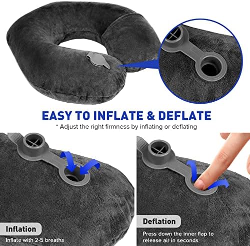 Rewondah Inflatable Travel Pillow for Flights and Trips