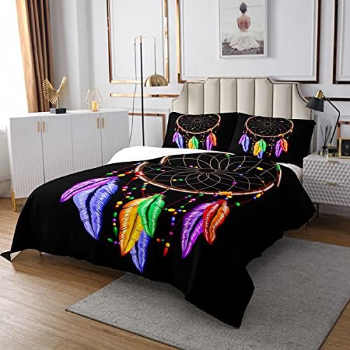 Erosebridal Dream Catcher Feather Quilted Coverlet Set