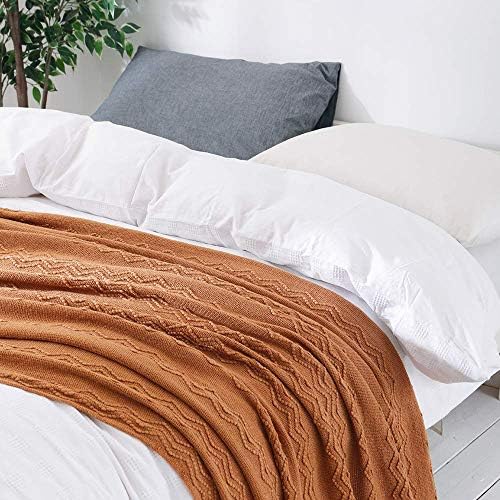 BOURINA Almond Throw Blanket 50x90 Inches Cozy Soft Throw