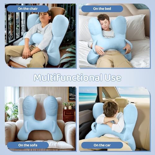 PYURIFAI Car Pillow for Kids with Head Support and Handles