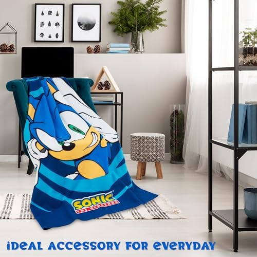 Sonic The Hedgehog Fleece Throw Blanket for Kids