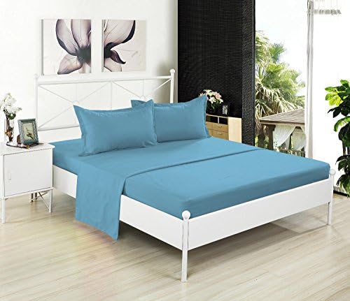 Microfiber Twin Fitted Sheets 2-Pack Ultra Soft Light Blue