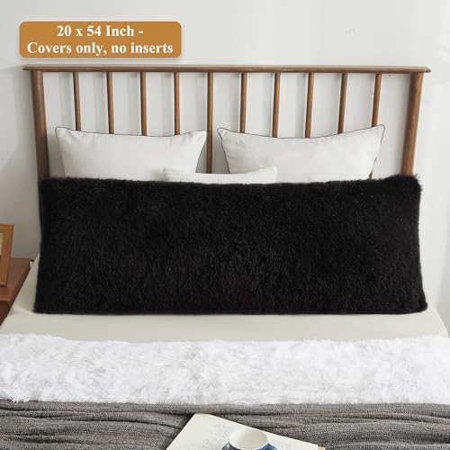 XeGe Faux Fur Body Pillow Cover 20x54
