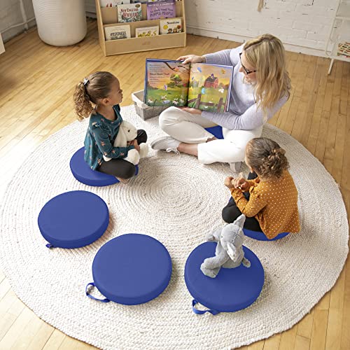 ECR4Kids SoftZone Floor Cushions 6-Piece Blue