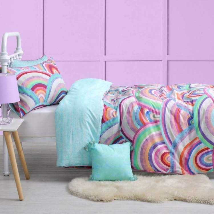 JYhoney Rainbow Duvet Cover Set Twin Size 2PCS