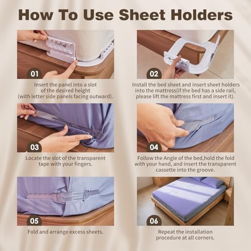 DALBOO Lock Sheet Holders - 4Pcs Heavy Duty Bed Sheet Straps 1