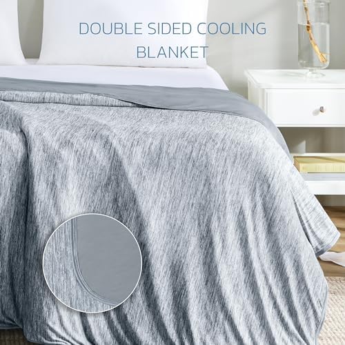 Degrees of Comfort Cooling Blanket Queen Size Grey