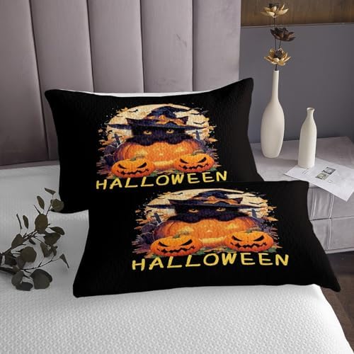 Manfei Happy Halloween Kids Bedspread Twin Size Set