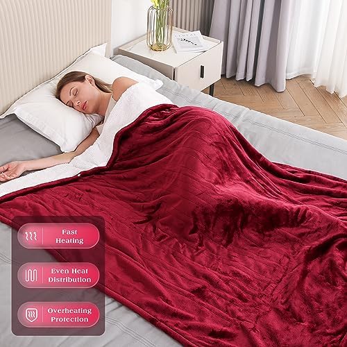 CURECURE 50 x 60 Electric Heated Throw Blanket