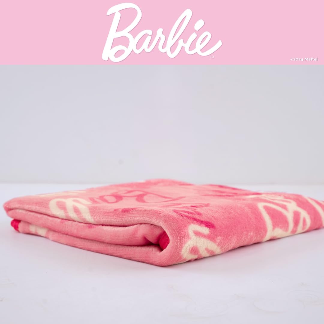 Franco Barbie Kids Bedding Throw 40x50 Inch - Official License