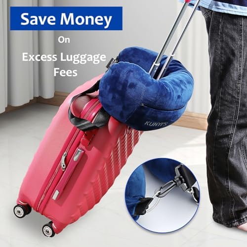 Kunyis Stuff-able Travel Pillow with Storage