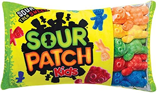 iscream Sour Patch Kids Pillow Set 18x12 with Mini Candies