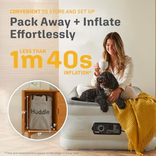 Huddle Luxury Twin Air Mattress with Dual Pump