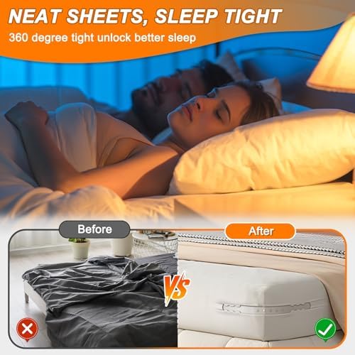 GASLIKE Lock Sheet Holders 4Pcs with Anti-Slip Pads