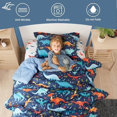 Twin Dinosaur Kids Comforter Set for Boys - 2 Pieces