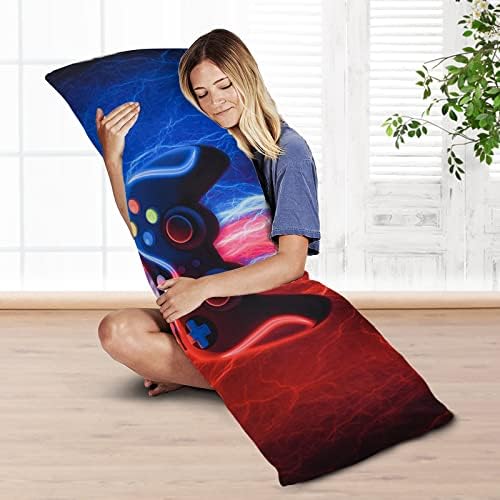 Meeting Story Gamer Pillow Cover for Boys Adults Red-Blue
