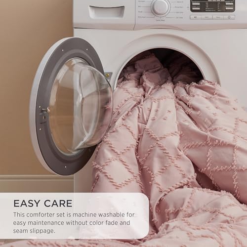 Bedsure Queen Comforter Set - Coral Pink