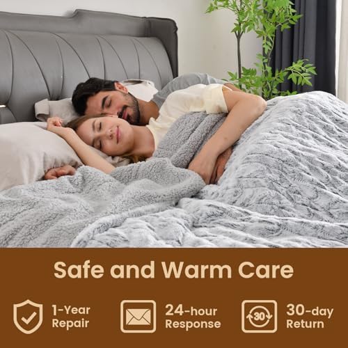 Bearhug King Size Electric Blanket with Dual Controllers