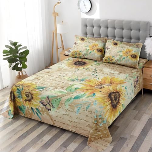 WeCozy 4-Piece King Size Bed Sheet Set with Pillowcases