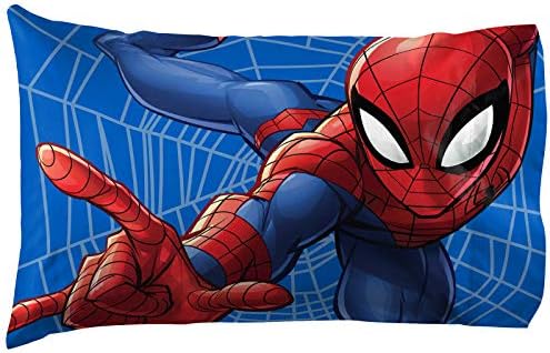 Jay Franco Marvel Spiderman Web Sides 1 Single Reversible Pillowcase