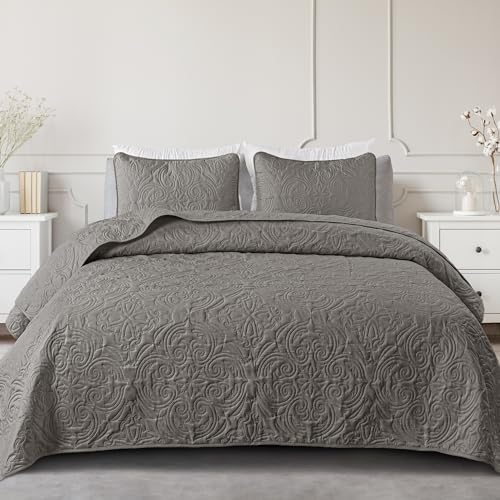 Exclusivo Mezcla Quilt Set Full Queen Size Grey